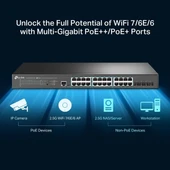 TP-LINK 24port TL-SG3428XPP-M2 2.5 GIGABIT 4-SFP 10GbE 500W YÖNETİLEBİLİR POE SWITCH thumbnail 5