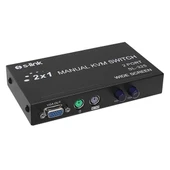 S-LINK 2port SL-325 VGA+PS2 1.8m M/M Kablolu Manuel Kvm Switch - 1
