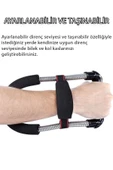 Bilek Güçlendirme Aleti Ayarlanabilir Siyah El Yayı Ön Arka Kol Güçlendirici Kas Geliştirici Fitness - 5