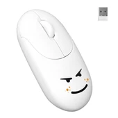 Everest SM-26 FASHION 2.4Ghz Beyaz Kabartmalı Kablosuz Mouse - 1