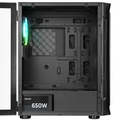 RAMPAGE 650W 80+ PROLIX MESH 4-RGB FANLI GAMING MID-TOWER PC KASASI thumbnail 6