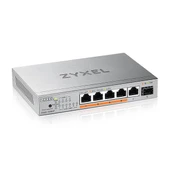 ZYXEL 5port XMG-105HP 2.5-GIGABIT 1-SFP 70W POE YÖNETİLEMEZ SWITCH thumbnail 3