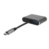 HYTECH HY-USBC22 Type C-HDMI-VGA-USB 3.0 4K Çevirici Görüntü Adaptörü thumbnail 2