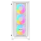 RAMPAGE 750W 80+ BRONZE VOYAGER 4-RGB FANLI GAMING MID-TOWER PC KASASI BEYAZ - 2