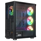 RAMPAGE 650W 80+ PROLIX MESH 4-RGB FANLI GAMING MID-TOWER PC KASASI thumbnail 4