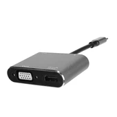 HYTECH HY-USBC22 Type C-HDMI-VGA-USB 3.0 4K Çevirici Görüntü Adaptörü thumbnail 1