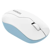 EVEREST SMW-973 USB Kablosuz 2.4Ghz Beyaz/Mavi Mouse thumbnail 5