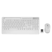 EVEREST KM-9676 Beyaz Multimedya Tablet-Telefon Standlı Klavye + Mouse Set thumbnail 1