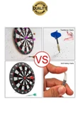 Premium 44 cm Dart Tahtası Seti Metal Uçlu 6 Ok Parti Eğlence Cafe Hediye Hobi Oyun Aktivite Her Yaş - 3