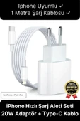 İphone Uyumlu Type-c Kablo 20w Hızlı Şarj Adaptörü Yeni Serilere Uygun 7 8 X 11 12 13 14 15 Plus Pro - 1
