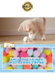 Eğlenceli Peluş Top Atan İnteraktif Kedi Oyuncağı Hareketli Aksesuar Etkileşimli Oyuncak Fırlatıcı - 5