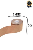 Hızlı Etkili Ten Rengi Bel Diz Omuz Boyun Sırt Bacak Kas Eklem Kinezyo IsıI Bandı 5cm x 5m - 2
