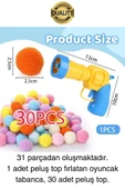 Eğlenceli Peluş Top Atan İnteraktif Kedi Oyuncağı Hareketli Aksesuar Etkileşimli Oyuncak Fırlatıcı - 2