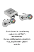 Premium HD Klasik 8 Bit 620 Oyunlu Televizyon Çift 2 Kontrol Kollu Nostalji Super Mini Retro Atari - 2