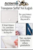 Yapışkanlı Şeffaf Not Kağıdı 50 Yaprak 1 Paket Kare Transparan Postit 75x75mm Yarı Saydam İşaretleyici Aydınger Not - 4