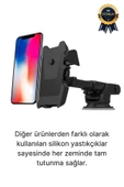 Dayanıklı Ayarlanabilen Vantuzlu Ultra Güçlü Cama Uyumlu Araç Torpido Araba İçi Telefon Tutacağı - 3