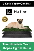 Özel Üretim 3 Katlı Evcil Hayvan Tuvalet Eğitim Halısı Yavru Köpek Yapay Çim Pet Park Temizlenebilir - 1