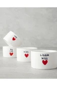 Lovely Stoneware 4'lü Çerezlik 6,5 cm Kırmızı - 3