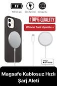 Modern Kablosuz Mıktanıslı Wireless iPhone 11 12 13 14 15 Süper Hızlı 15W Magsafe Şarj Aleti - 1