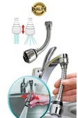Premium 2 Modlu Hortumlu 360° Dönebilen Perlatör Başlık Mutfak Lavabo Tasarruflu Musluk Ucu Tasarım - 3