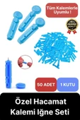 Tüm Kalemlerle Uyumlu Şeker Parmak Delme 50 Adet Özel Hacamat Kalemi Iğne Seti-1 Kutu - 1