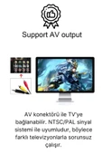 Premium HD Klasik 8 Bit 620 Oyunlu Televizyon Çift 2 Kontrol Kollu Nostalji Super Mini Retro Atari - 6