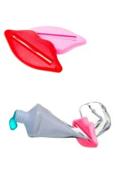 Diş Macunu Ve Krem Sıkıcı 2 Adet Dudak Tasarım Diş Macunu Sıkma Aparatı thumbnail 1