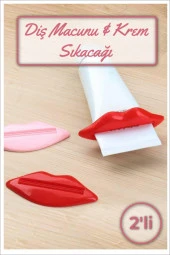 Diş Macunu Ve Krem Sıkıcı 2 Adet Dudak Tasarım Diş Macunu Sıkma Aparatı thumbnail 6