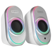 Rampage RMS-X3 2.0 6W Bluetooth Beyaz Multimedia RGB Işıklı Gaming USB Speaker - 2