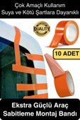 10 Adet İz Bırakmaz 50mmx30mt Araba Montaj Bandı Oto Araç Sabitleme Bant Ekstra Güçlü Suya Dayanıklı thumbnail 1