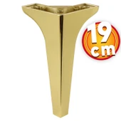 Mobilya Kanepe Sehpa TV Ünitesi Koltuk Ayağı 19 cm Altın Gold Baza Ayak 4 Adet thumbnail 3