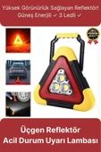 Premium Güneş Enerjili Güçlü Işık 3 Ledli Solar Üçgen Refluj Reflektör Acil Durum Uyarı Lambası - 1