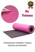Ultra Konfor Taşıma Askılı Kalın Kaymaz Çift Taraf Pembe Siyah Meditasyon Pilates Minderi Yoga Matı - 4
