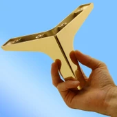 Mobilya Kanepe Sehpa TV Ünitesi Koltuk Ayağı 12 cm Altın Gold Baza Ayak 4 Adet thumbnail 6