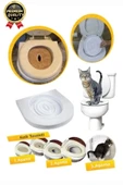 Kolay Kullanım Hijyenik Pratik Kum Kabı Yavru Yetişkin Kedi Wc Tuvalet Alıştırma Klozet Eğitim Seti - 4