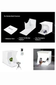 Çok Amaçlı Portatif Taşınabilir Beyaz Led Işıklı Pratik Mini Fon Fotoğraf Stüdyosu Ürün Çekim Çadırı - 2
