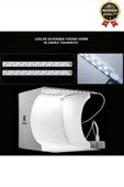 Çok Amaçlı Portatif Taşınabilir Beyaz Led Işıklı Pratik Mini Fon Fotoğraf Stüdyosu Ürün Çekim Çadırı - 3