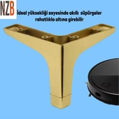 Mobilya Kanepe Sehpa TV Ünitesi Koltuk Ayağı 12 cm Altın Gold Baza Ayak 4 Adet thumbnail 4