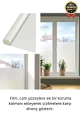 UV Engelleyici İçeriyi Göstermeyen Yapışkan İz Bırakmaz Ofis Ev Buzlu Cam Filmi 5 mt x 60 cm - 5