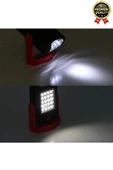 Premium Kancalı Asılabilir Mıknatıslı Pilli Beyaz Işık 50 Metre Mesafeli 20+3 SMD Parlak Led Lamba - 5
