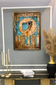Antik Mısır Desenli Çerçeveli Duvar Tablosu 50x70cm MISIR14 RENKLİ 50 X 70 - 2
