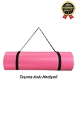 Ultra Konfor Taşıma Askılı Kalın Kaymaz Çift Taraf Pembe Siyah Meditasyon Pilates Minderi Yoga Matı - 7