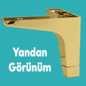 Mobilya Kanepe Sehpa TV Ünitesi Koltuk Ayağı 12 cm Altın Gold Baza Ayak 4 Adet thumbnail 5