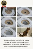 Kolay Kullanım Hijyenik Pratik Kum Kabı Yavru Yetişkin Kedi Wc Tuvalet Alıştırma Klozet Eğitim Seti - 2