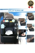 Özel Üretim Oto Aksesuarı 7 Cepli Keçe Koltuk Arkası Organizeri Araç İçi Eşya Çanta Düzenleyici - 2