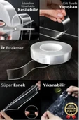 Çok Amaçlı İzolasyon Hava Su Sızdırmaz Çift Taraflı Silikon Şeffaf Nano Bant 18mm x 1.5m - 3 Adet - 2