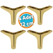 Mobilya Kanepe Sehpa TV Ünitesi Koltuk Ayağı 12 cm Altın Gold Baza Ayak 4 Adet thumbnail 1