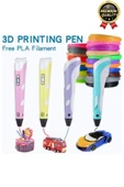 Çok Amaçlı Eğlence Hobi ABS Plastik Filament 3D Çocuk Renkli Üç Boyutlu Çizim Yazıcı Kalem Printer - 2
