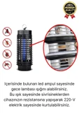 Çok Fonksiyonlu Asılabilir Sessiz Prizli Elektrikli Cız Lamba 220V Mor Işık Kara Sivrisinek Öldürücü - 4