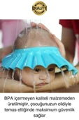 Ayarlanabilir Çocuk Bebek Duş Şapkası Göze Şampuan Su Sabun Kaçmasını Önleyen Koruyucu Banyo - 3